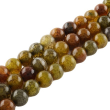 Agat Smoczy Olive Kamień Jubilerski gładki kula 6mm