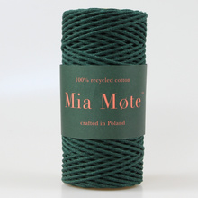 Mia Mote™ Petit Line Sznurek pleciony bawełniany 2mm Emerald