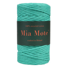 Mia Mote™ Classic Line Sznurek bawełniany skręcany do makramy 2mm Malachite Green