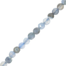 Agat Ognisty Cornflower Blue Kamień Jubilerski Fasetowany kula 4mm