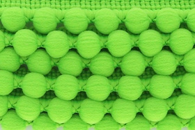 Taśma dekoracyjna z pomponami wypustkami limonka 15mm