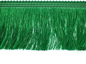 Frędzle cięte Taśma dekoracyjna z frędzlami zielony ciemny 60mm