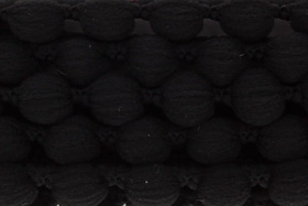 Taśma dekoracyjna z pomponami wypustkami czarny 15mm