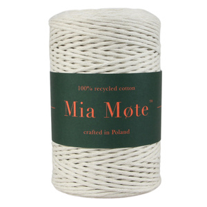 Mia Mote™ Classic Line Sznurek bawełniany skręcany do makramy 2mm ivory
