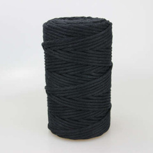 Mia Mote™ Classic Line Sznurek bawełniany skręcany do makramy 5mm shungite