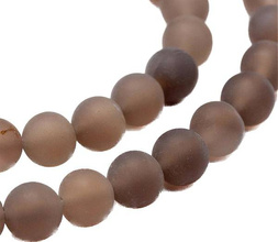 Agat Frosted Gray Kamień Jubilerski gładki kula 6mm