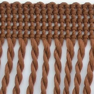 Frędzle Chwosty Na Taśmie Skręcane Czekoladowy 60mm 25m