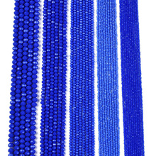 Koraliki Fasetowane Kryształki Szklane Rondelle Szafirowy 2.7x1.5mm