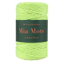 Mia Mote™ Classic Line Sznurek bawełniany skręcany do makramy 5mm lime quartz