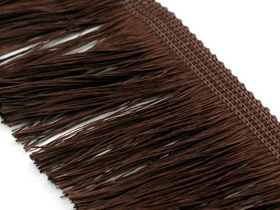 Frędzle cięte Taśma dekoracyjna z frędzlami brązowy 60mm