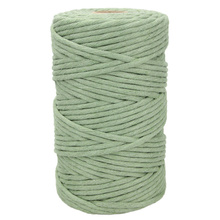 Mia Mote™ Classic Line Sznurek bawełniany skręcany do makramy 5mm green jasper