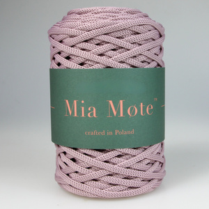 Mia Mote™ ByBag Line Sznurek Poliestrowy matowy płaski bez rdzenia pudrowy różowy lila 3mm