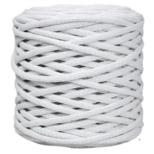 Mia Mote™ / Extra Lush Line / Sznurek Bawełniany pleciony / Do Makramy / 7mm / Grey White