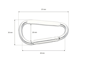 Karabińczyk metalowy otwierany szekla do torebki 48mm