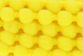 Taśma dekoracyjna z pomponami wypustkami żółty 15mm