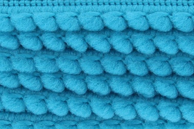 Taśma dekoracyjna z pomponami wypustki turkusowy 9mm