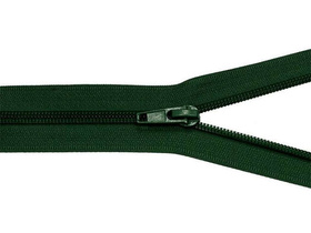 Zamek suwak błyskawiczny spiralny 5' do torebki rozdzielczy auto lock do makramy zielony ciemny 30cm