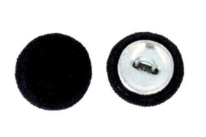 Guziki Tapicerskie Oblekane Obciągane Welur Flok AVILA A26 Czarny 22mm R36 10szt