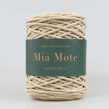 Mia Mote™ Thinny Line sznurek bawełniany 3mm moonstone