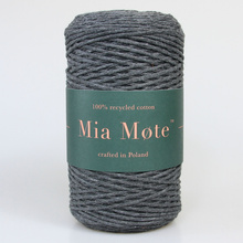 Sznurek bawełniany skręcany do makramy eco Smoky quartz 2mm