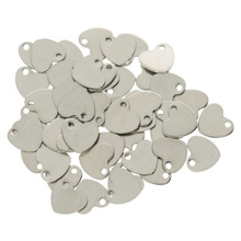 Zawieszka Stal Chirurgiczna Serce 9x10x0.8mm 5szt