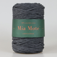 Mia Mote™ Lavish Line Sznurek bawełniany skręcany do makramy smoky quartz 5mm