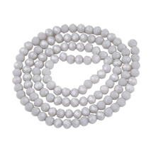 Koraliki Fasetowane Kryształki Szklane Rondelle Szary 3.8x3mm