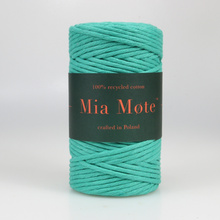 Mia Mote™ Classic Line Sznurek bawełniany skręcany do makramy 2mm Malachite Green