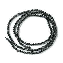 Turmalin Czarny - kamień ochrony i stabilizacji - Kula Fasetowany Koraliki 2mm