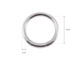 Kółko metalowe otwierane szekla do torebki 32/6mm