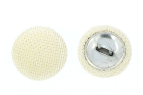 Guziki Tapicerskie Oblekane Obciągane Welur Flok AVILA A1 Kremowy 18mm R28 10szt