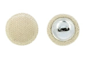 Guziki Tapicerskie Oblekane Obciągane Welur Flok AVILA A3 beż jasny 18mm R28 10szt