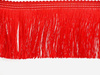 Frędzle cięte Taśma dekoracyjna z frędzlami czerwony 60mm