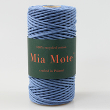 Mia Mote™ Petit Line Sznurek pleciony bawełniany 2mm Lapis Lazuli