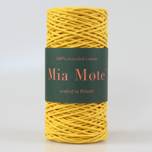 Mia Mote™ Petit Line Sznurek pleciony bawełniany 2mm Orpiment on dolomite