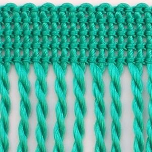 Frędzle Chwosty Na Taśmie Skręcane Turkusowy 60mm 25m