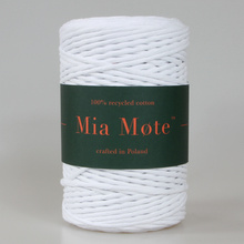 Mia Mote™ Classic Line Sznurek bawełniany skręcany do makramy 3mm chalk