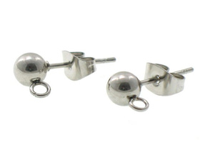 Sztyfty z Podwieszką Stal Chirurgiczna z Barankami Stalowymi 4mm 1 Para