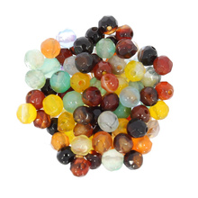 Agat Colorful Kamień Jubilerski Fasetowany kula 4mm
