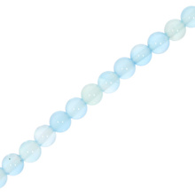 Agat Light Sky Blue Kamień Jubilerski gładki kula 4mm