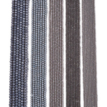 Koraliki Fasetowane Kryształki Szklane Rondelle Szary 2.7x1.5mm