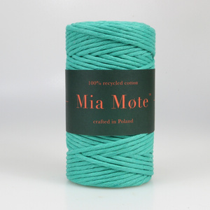 Mia Mote™ Classic Line Sznurek bawełniany skręcany do makramy 3mm Malachite Green