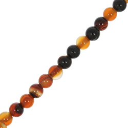 Agat Brown Kamień Jubilerski gładki kula 4mm
