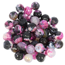 Agat Ognisty Fuchsia Kamień Jubilerski Fasetowany kula 6mm