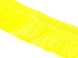Frędzle cięte Taśma dekoracyjna z frędzlami żółty 60mm