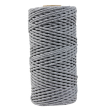 Mia Mote™ Petit Line Sznurek pleciony bawełniany 2mm Striped Flint