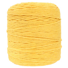 Sznurek bawełniany skręcany do makramy eco żółty 5mm