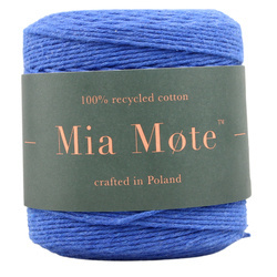 Sznurek bawełniany skręcany do makramy eco jeansowy 2mm