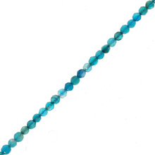 Agat Cyan Kamień Jubilerski Fasetowany kula 4mm