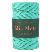 Mia Mote™ Classic Line Sznurek bawełniany skręcany do makramy 3mm Malachite Green